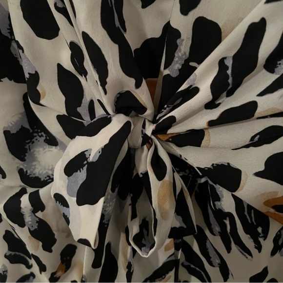 TCEC White Leopard Print Short Sleeve Dress size Large - Picture 7 of 7